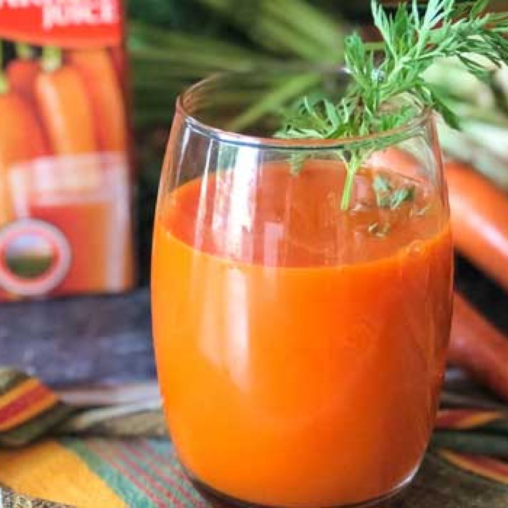 Glass of Carrot juice with 