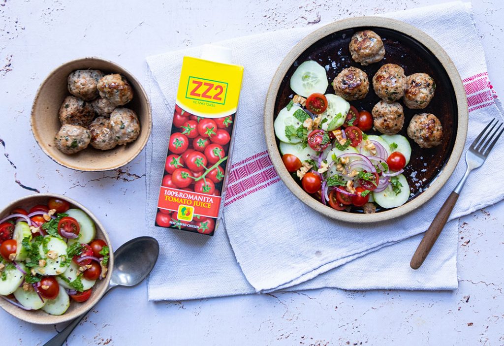 Lamb Meatballs with Heart-healthy Salad