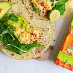 Spicy Carrot and ginger chickpea wraps