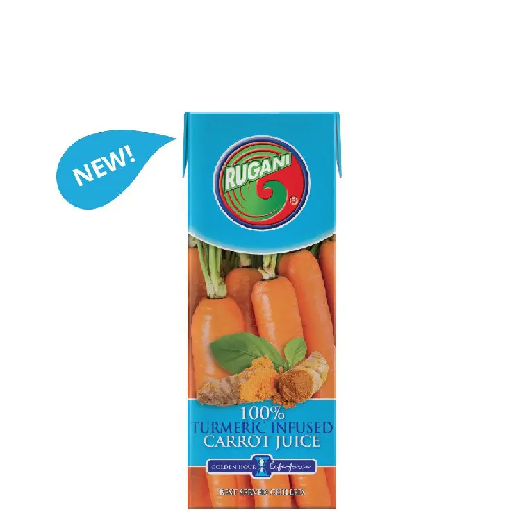 100% Turmeric Infused carrot Juice 330ml pack shot