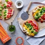 Rugani rainbow pit pizza and yellow papaya rugani