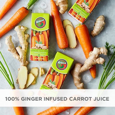 100% ginger infused carrot juice 330ml