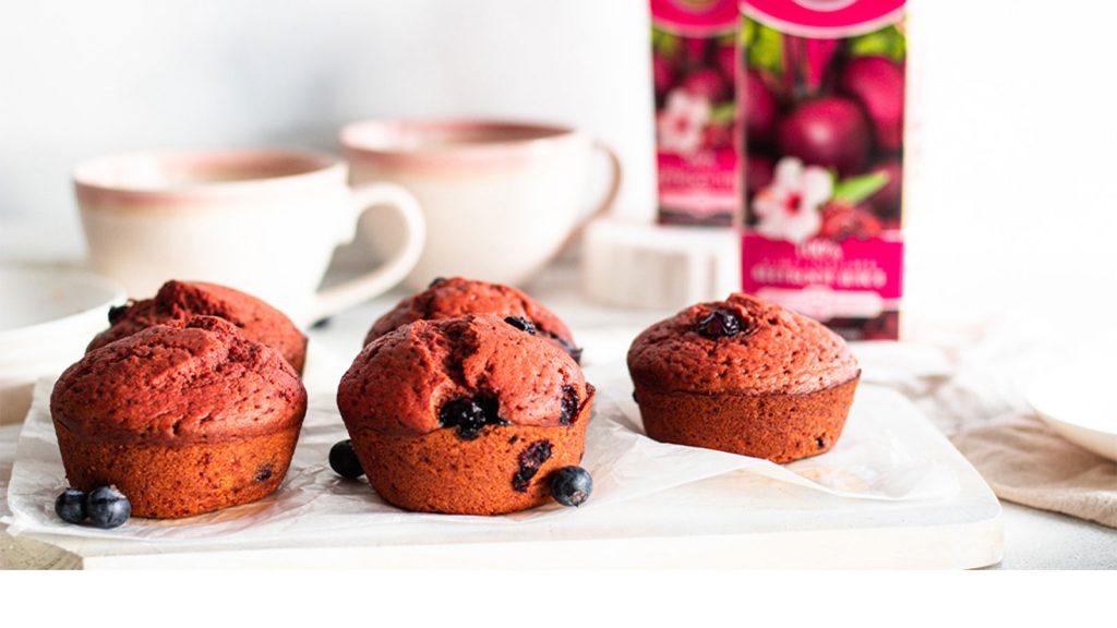 Beetroot & Blueberry Muffins (V)