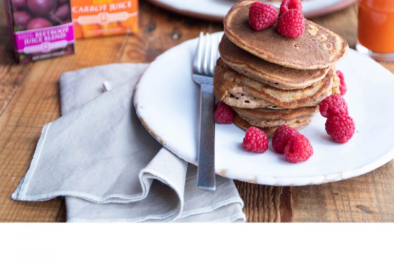 Carrot and beetroot pancakes