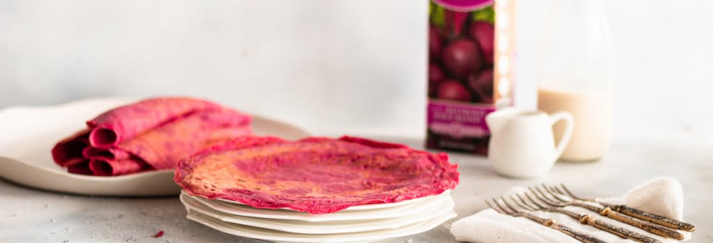 Beetroot Colored Pancakes